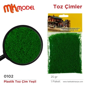 MK Model Plastik Toz Çim 25gr 0102 Yeşil