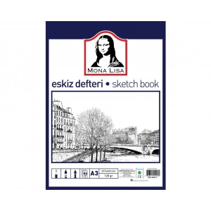 Mona Lisa Karton Kapak Spiralli Eskiz Defteri A3 120gr 50yp MN13-3