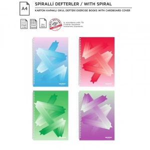 Mopak 96 Yp A4 Spiralli Çizgili Metod Defteri