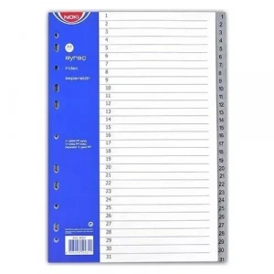 NOKİ 1-31 Rakamlı PP Seperatör (Ayraç)