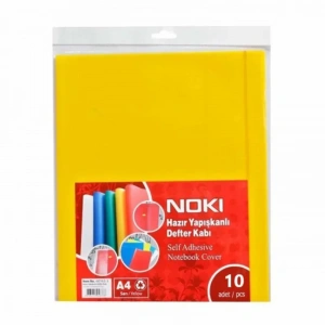 Noki A4 Hazır Defter Kabı Sarı 10 Lu 60163-10