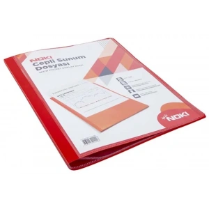 Noki Sunum Dosyası Önü Cepli 100lü Kırmızı