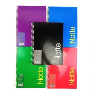 Notte Sert Kapak Spiralli Okul Defteri 4+2 Konulu A4 150yp