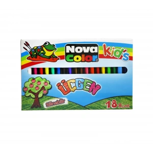 NOVA COLOR 18 RENK ÜÇGEN MUM BOYA NC-2120