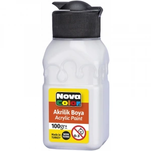 NOVA COLOR AKRİLİK BOYA 100 ml TİTANYUM BEYAZI NC-2033