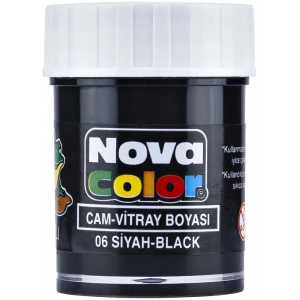 NOVA COLOR CAM BOYASI SİYAH SU BAZLI NC-154