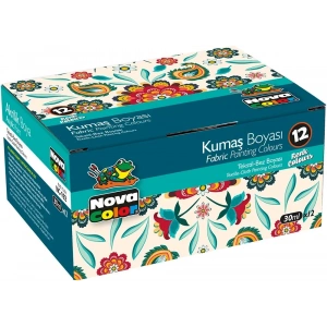 Nova Color Kumaş Boyası Seti 12 Renk x 30 ml.