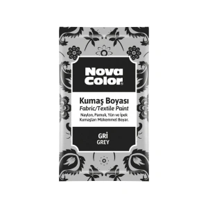 Nova Color Kumaş Boyası Toz 12gr Gri