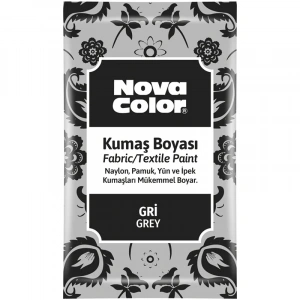 NOVA COLOR TOZ KUMAŞ BOYASI GRİ 12 GR NC-908