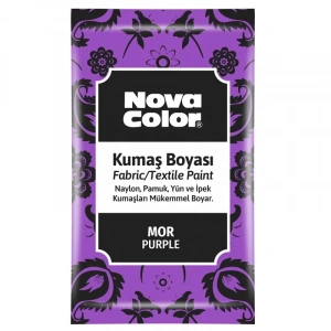 NOVA COLOR TOZ KUMAŞ BOYASI MOR 12 GR NC-907