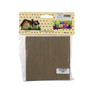 Odak Hobi Ahşap Kaplama Levha 10x10cm 0.5mm 20li Platinum Gri