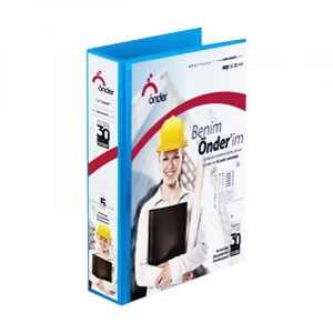 Önder 2015-1 4 Halkalı D Mekanizmalı Klasör A4 50mm Mavi
