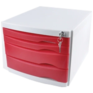 Ops Evrak Rafı Çekmeceli Plastik Kilitli 4 LÜ Siyah CMC 204