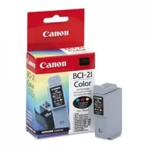 OUTLET CANON BCI-21C RENKLİ ORJİNAL MÜREKKEP KARTUŞ 100 SAYFA (BJC 2000 BJC 4000 BJC 5000 B 180C B 230C)