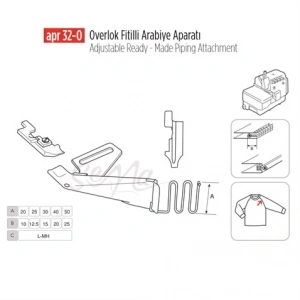 Overlok Fitilli Arabiye Apara 20x10mm / APR 32-O