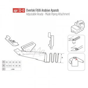 Overlok Fitilli Arabiye Apara 30x15mm / APR 32-O