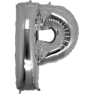P Harfi Gümüş Folyo Balon