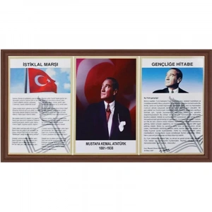 PANDA MİLLİ LEVHA 3LÜ 45x90 AHŞAP ÇERÇEVE PAN424