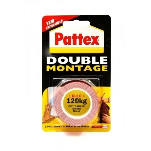 Pattex Çift Tataflı Montaj Bantı Double (19mm x 1,5m)