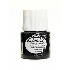 Pebeo Setacolor Light Fabric Transparan Kumaş Boyası 45ml 19 Black Lake