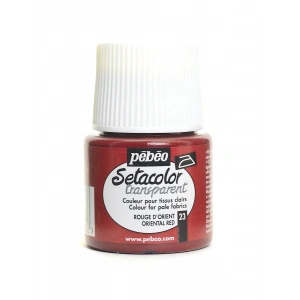 Pebeo Setacolor Light Fabric Transparan Kumaş Boyası 45ml 23 Oriental Red