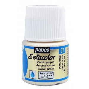 Pebeo Setacolor Pearl Opaque Nacre Metalik Kumaş Boyası 45ml 97 Pearl Gold