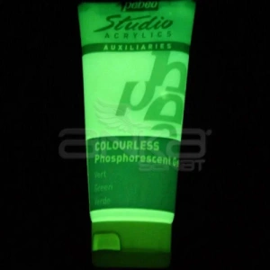 Pebeo Studio Floresan Karanlıkta Parlayan Boya 100ml Green