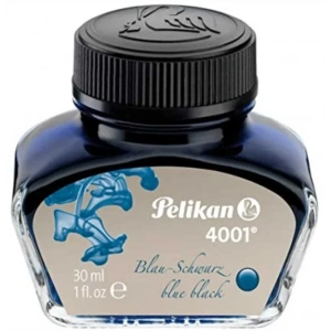 Pelikan 4001 Dolma Kalem Mürekkebi 30 ml. MAVİ-SİYAH