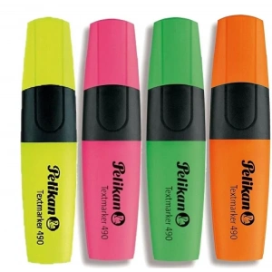 Pelikan 490 Fosforlu İşaretleme Kalemleri (4 Lü Karışık Poşet)