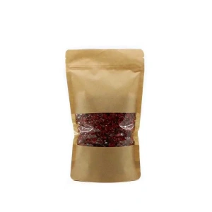 Pencereli Koyu Kraft Doypack 16x27 cm - 1000 Adet