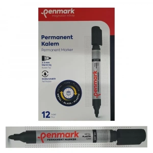 Penmark Permanent Marker Koli Kalemi Siyah Renk (12 Adet)