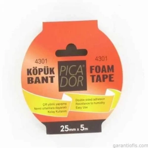 Picador 25 Lik Çift Taraflı Köpük Bant (25mm X 5metre)