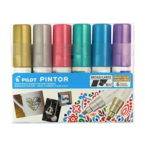 Pilot Pintor Marker Kalem Seti 6lı B Metallic