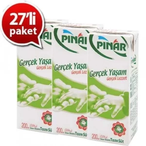 Pınar Uht Tam Yağlı Süt 200ml (27 Li Koli)