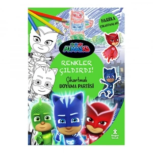 Pjmasks Renkler Çıldırdı Çıkartmalı Boyama Partisi