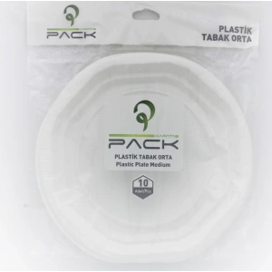 Plastik Orta Boy Tabak 10lu
