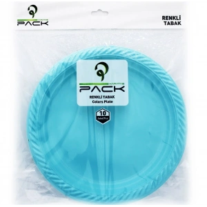 Plastik Renkli Tabak 10 lu.