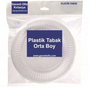 Plastik Tabak Orta Boy 19cm (100 Lü Paket)