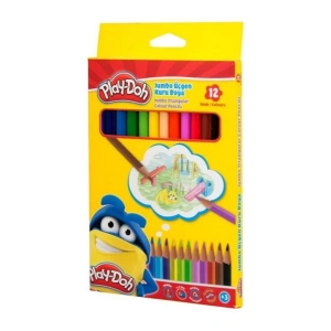 Play Doh 12 Renk Set Jumbo Üçgen Kuru Boya Play-Ku008