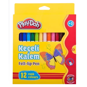 Play-Doh Keçeli Kalem Karton Kutu 5 MM 12 Renk PLAY-KE007