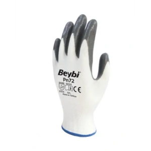 PN72 Gri İş Eldiveni Nitril Kaplama(1 Çift)