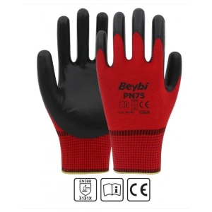 Pn75 İş Eldiveni Nitril Kaplama ( 48 Çift )