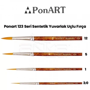 Ponart 123 Seri Sentetik Yuvarlak Uçlu Fırça