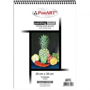 Ponart Drawing & Painting Blok Resim Defteri 130 gr. 25x35 cm. 15 Yaprak PHM-10-120