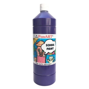 Ponart School Paint Tempera Boya 1000 ml. PSP-2209 MOR