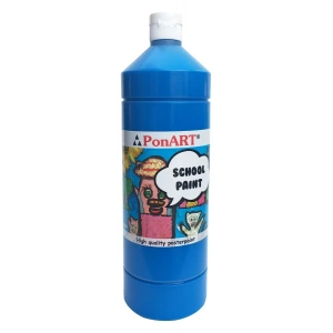 Ponart School Paint Tempera Boya 1000 ml. PSP-2210 PRIMER MAVİ