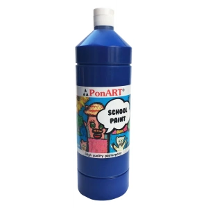 Ponart School Paint Tempera Boya 1000 ml. PSP-2211 K.MAVİ
