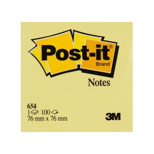 Post-it 654 Yapışkanlı Not Kağıdı 76x76mm (100 Yaprak)