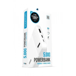 Powerway Txs5 5.000 Mah Powerbank Mikro Usb Girişli Beyaz