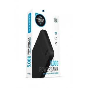 Powerway Txs5 5.000 Mah Powerbank Mikro Usb Girişli Siyah